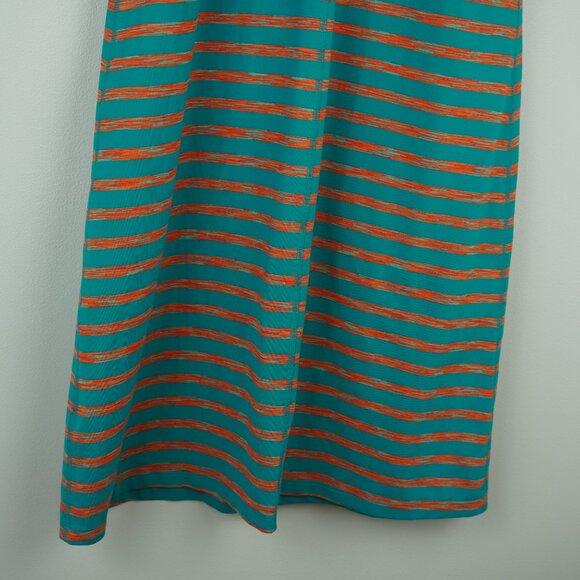 The North Face Turquoise Blue & Orange Striped‎ Tank Midi Dress Size Large - Picture 7 of 9